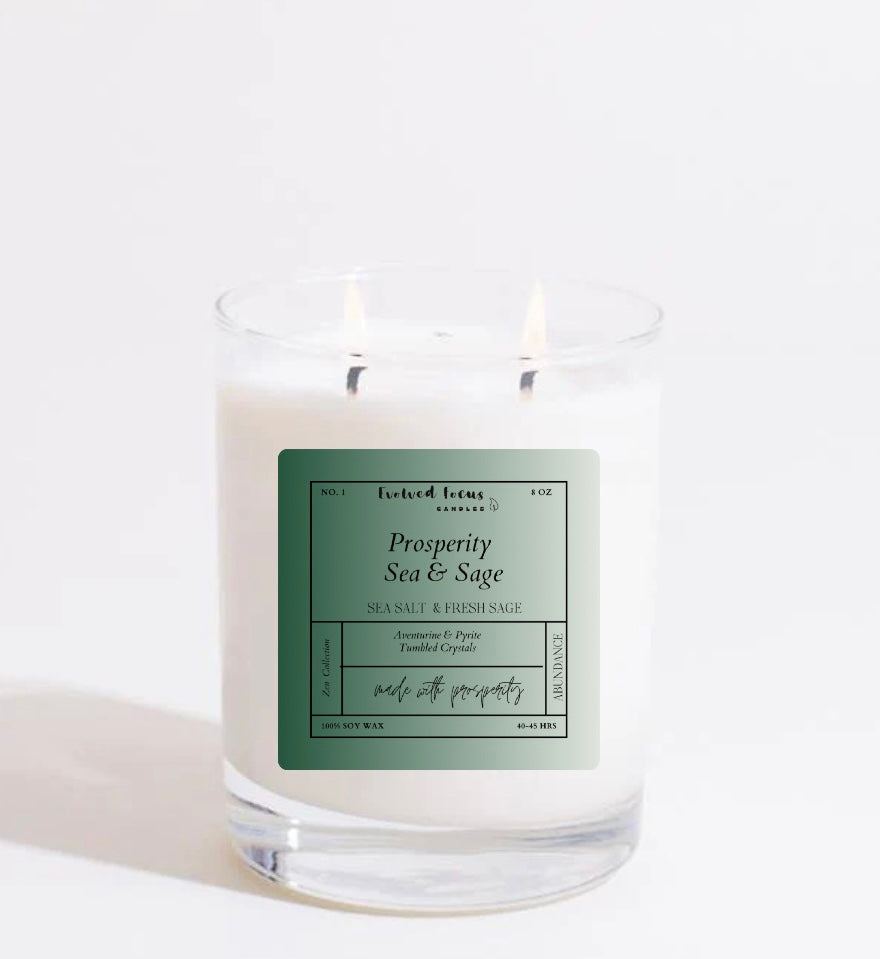 The Prosperity Sea & Sage Candle