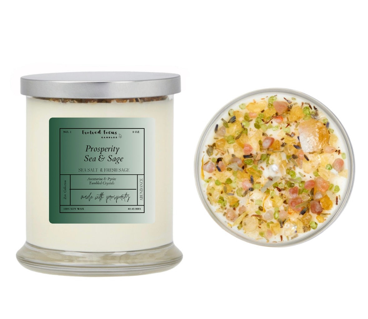 The Prosperity Sea & Sage Candle